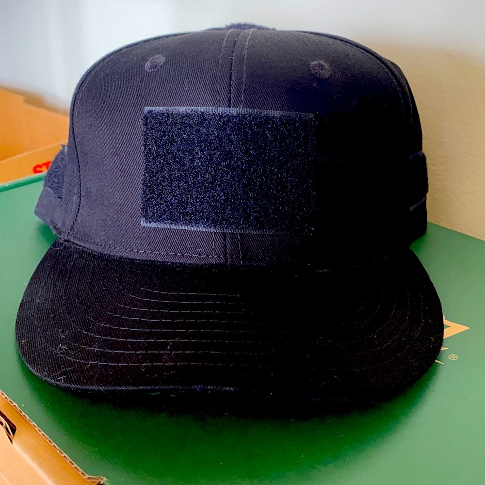 Black tactical hat